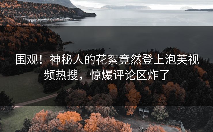 围观！神秘人的花絮竟然登上泡芙视频热搜，惊爆评论区炸了